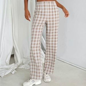 Princess Polly Caronia Check Pants Beige